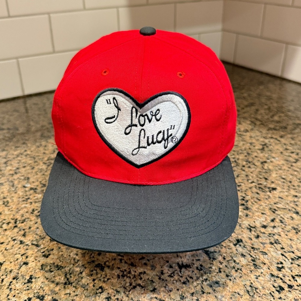 Vintage I Love Lucy Annco Hat Snapback Red Black